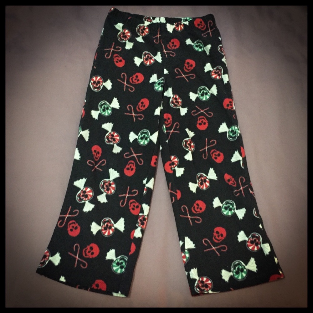 Old Navy Christmas Candy & Skull Pajama Pants 6/7